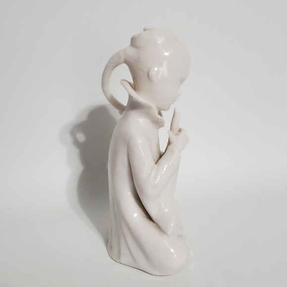 Ardalt White Porcelain Asian Musician Flute Figurine Lenwile Japan Verithin - Picture 4 of 6